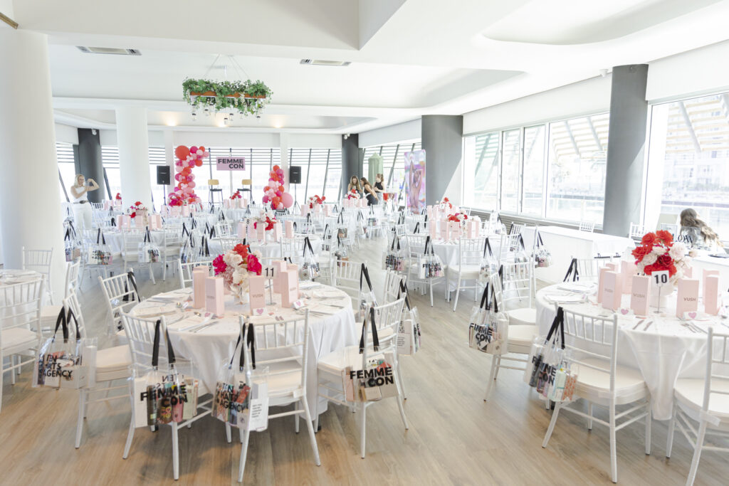 Table setting for Galentines Lunch by FemmeCon: A Feminine Affair